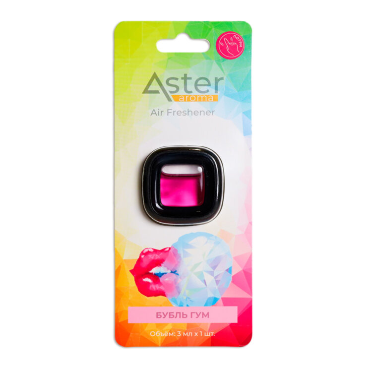 Ароматизатор на дефлектор «Crystal» (Бубль гум) 1 шт. ASTER