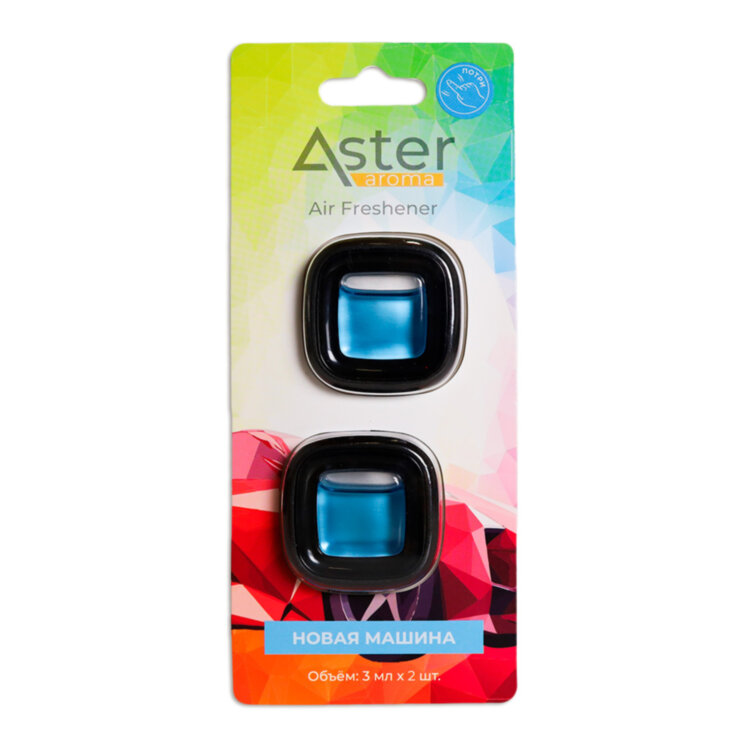 Ароматизатор на дефлектор «Crystal» (Новая машина) 2 шт. ASTER