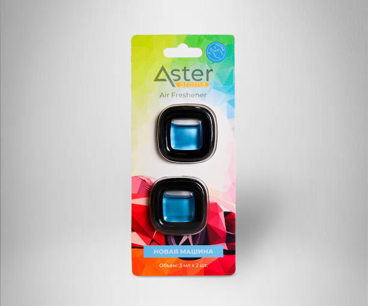 Ароматизатор на дефлектор «Crystal» (Новая машина) 2 шт. ASTER